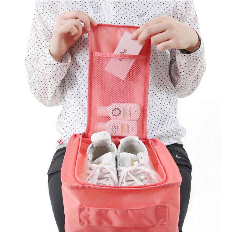 Zippered Travel Shoe Bag, Oxford Cloth with Mesh (photo 8)