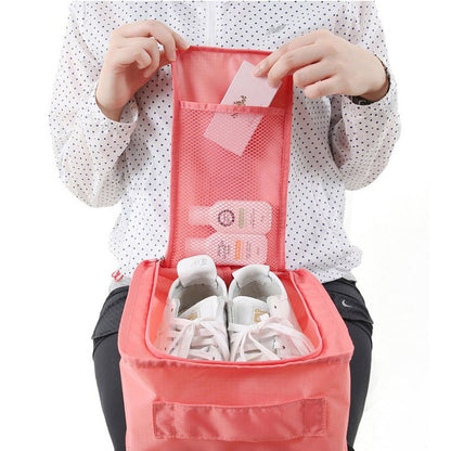Zippered Travel Shoe Bag, Oxford Cloth with Mesh (photo 8)