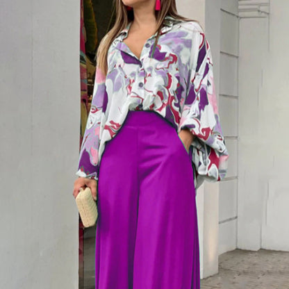 Women's Printed Wide-Leg Pants (photo 6)