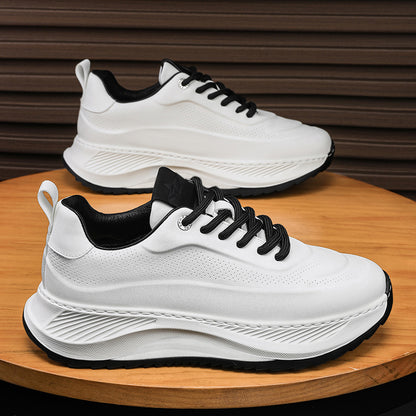Men's Thick-Sole Lace-Up Casual Sneakers (photo 7)