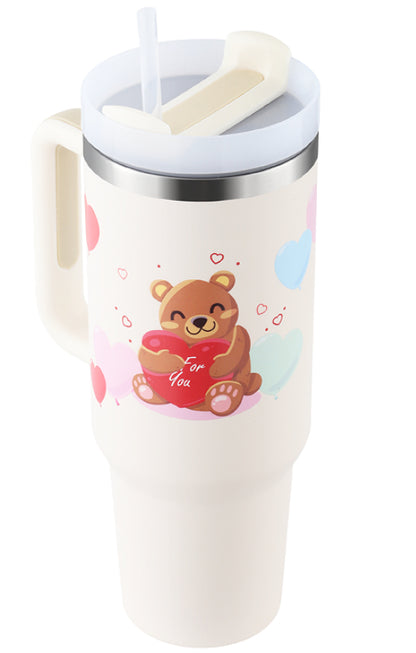 40 oz Insulated Stainless Steel Tumbler with Handle, Lid and Straw (photo 49)