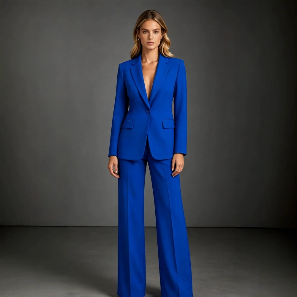 Women's Slim-Fit Blazer and Trousers Two-Piece Set (photo 2)