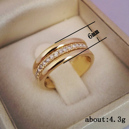 Rhinestone Ring, Gold or White Gold Tone (photo 2)