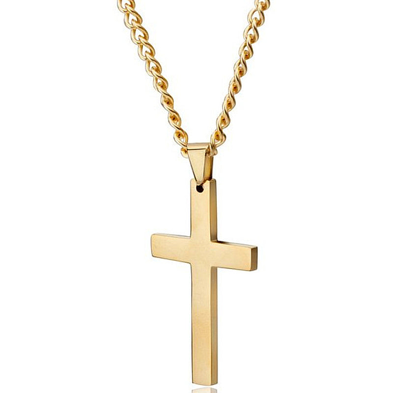 Stainless Steel Cross Pendant Necklace (photo 10)