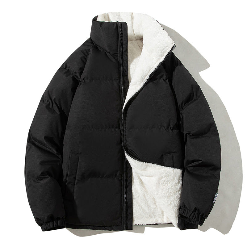 Unisex Stand-Collar Plush Padded Jacket (photo 5)