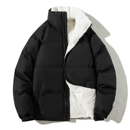 Unisex Stand-Collar Plush Padded Jacket (photo 5)
