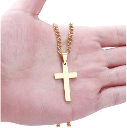 Stainless Steel Cross Pendant Necklace (photo 3)