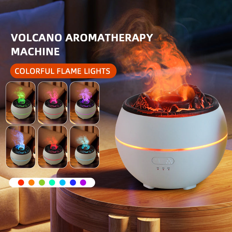 Flame Effect Aroma Diffuser with Timer, 300 ml