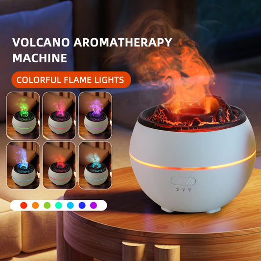 Flame Effect Aroma Diffuser with Timer, 300 ml