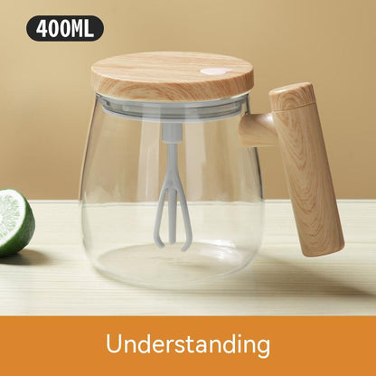 Self-Stirring Glass Coffee Mug, 400 ml (photo 9)
