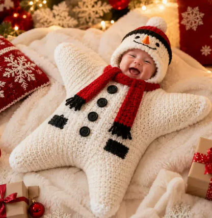 Crochet Star-Shaped Hooded Baby Romper, Finished or DIY Kit (photo 13)