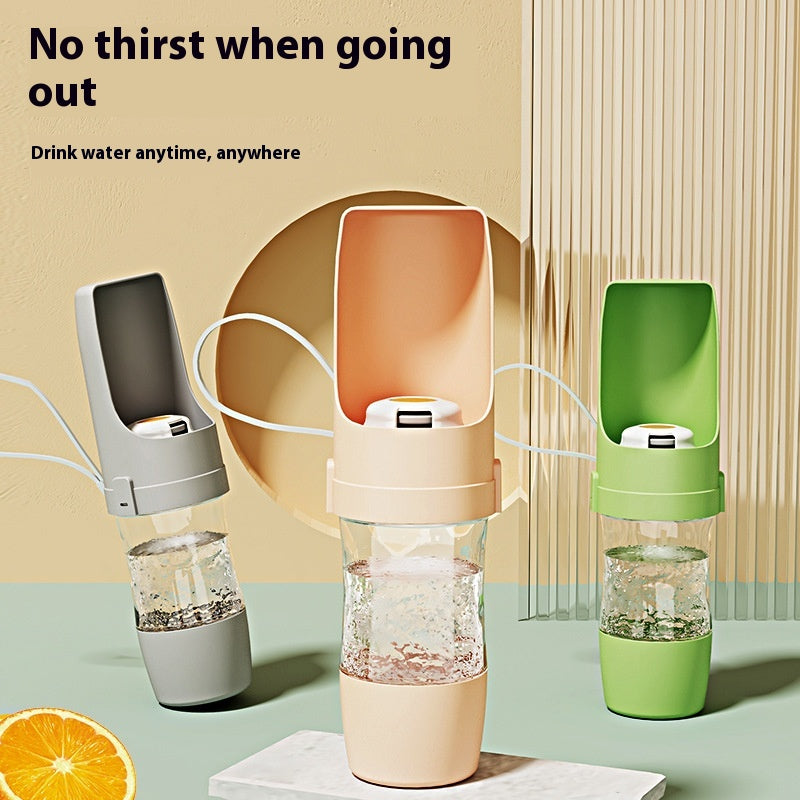 2-in-1 Travel Dog Water and Food Bottle with Lanyard (photo 9)