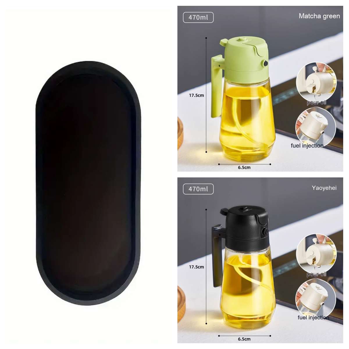 2-in-1 Glass Oil Sprayer and Pourer, 470 ml (photo 24)