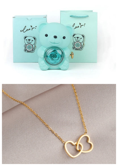 Rotating Bear and Rose Jewelry Gift Box (photo 30)