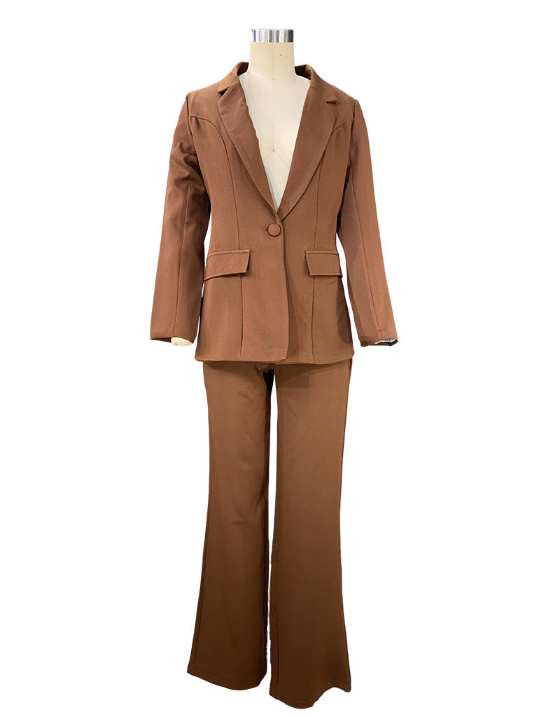 Women's Lapel Blazer and Straight-Leg Pants Set (photo 29)
