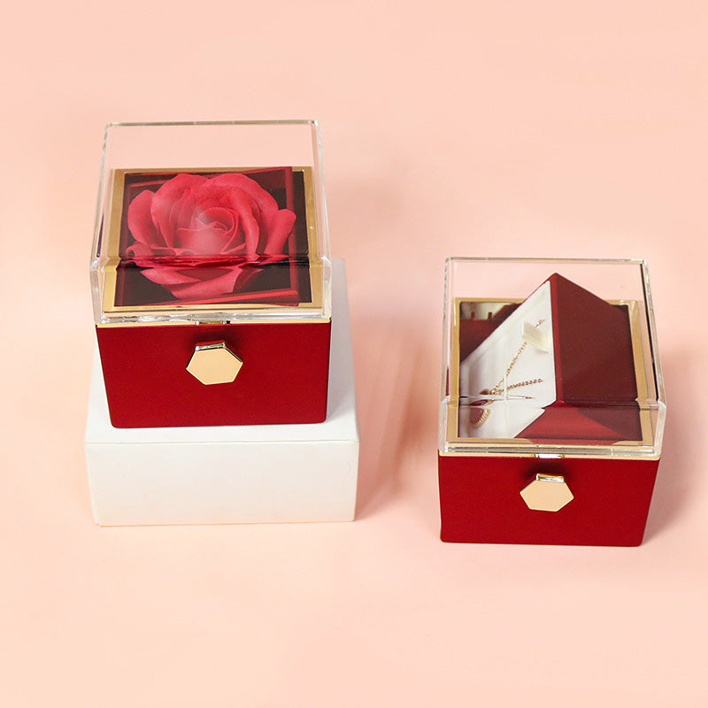 Rotating Soap Rose Jewelry Gift Box (photo 8)