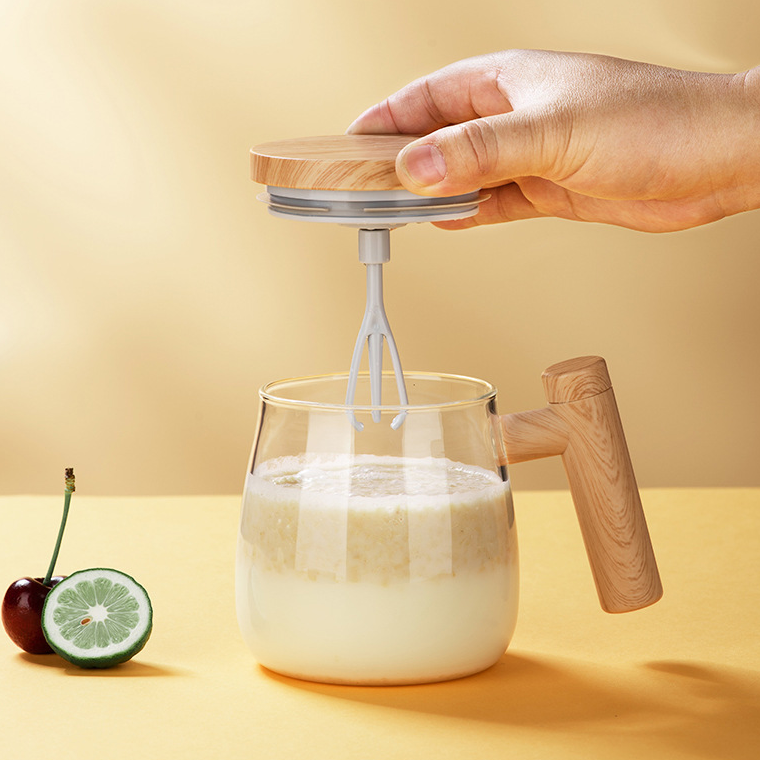 Self-Stirring Glass Coffee Mug, 400 ml (photo 5)