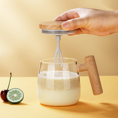 Self-Stirring Glass Coffee Mug, 400 ml (photo 5)