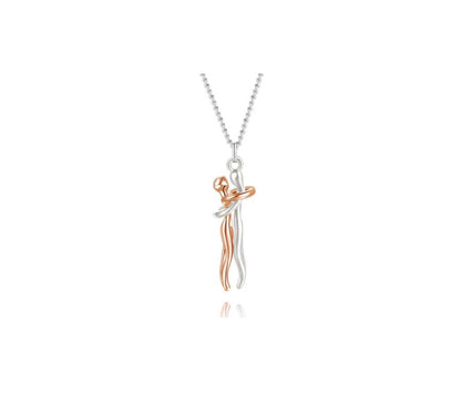 Hugging Figures Pendant Necklace (photo 34)