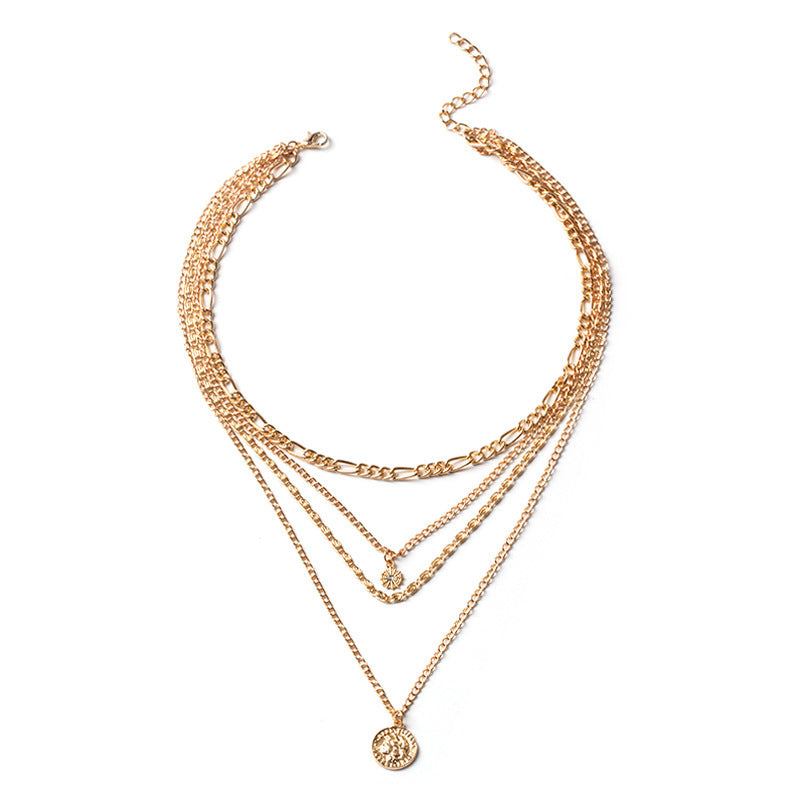 Layered Coin Charm Necklace (photo 7)