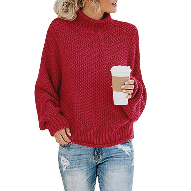 Women's Solid Turtleneck Knit Pullover (photo 14)