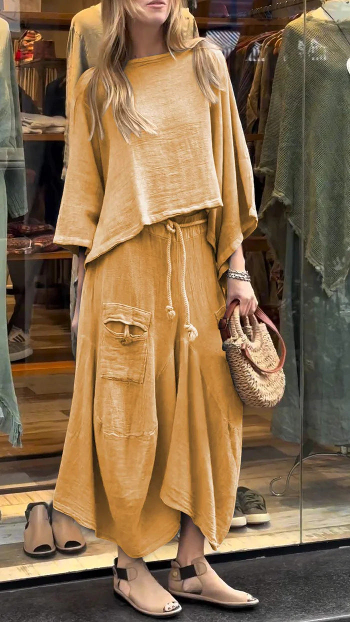 Women's Long-Sleeve Pullover Top and Long Skirt Set (photo 6)