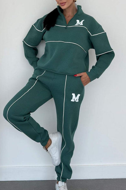 Women's Pullover Sweatshirt and Baggy Sweatpants Set (photo 13)