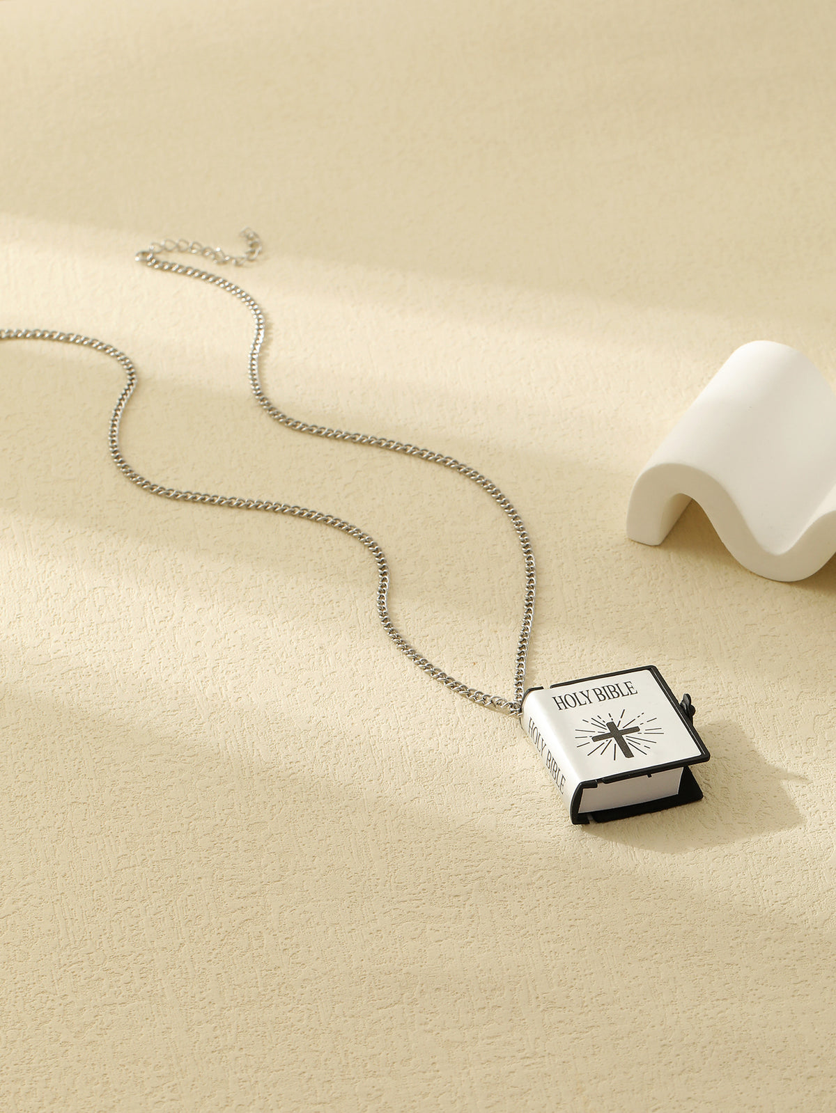 Cross Bible Verse Pendant Necklace (photo 9)