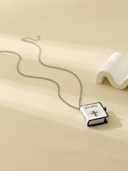 Cross Bible Verse Pendant Necklace (photo 9)