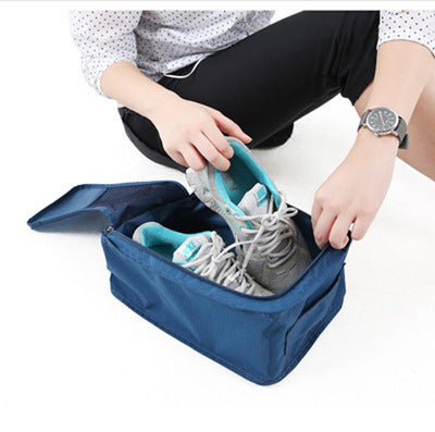 Zippered Travel Shoe Bag, Oxford Cloth with Mesh (photo 7)