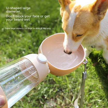Portable Pet Water Bottle with Food Container (photo 5)