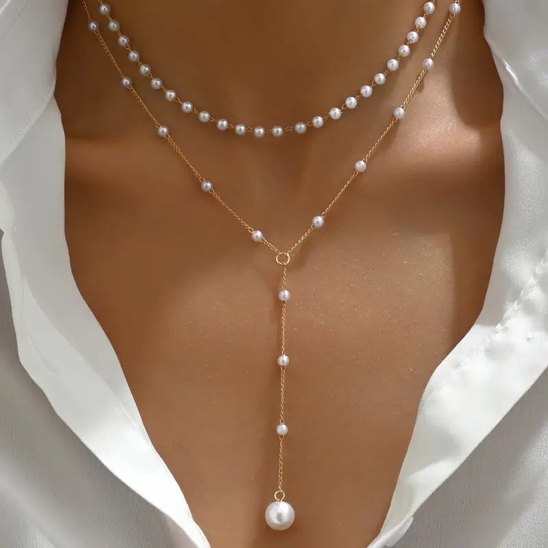 Double-Layer Pearl-Style Necklace (photo 2)