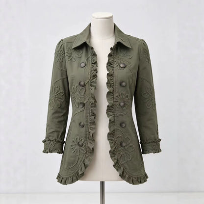 Women's Ruffle-Trim Printed Blazer (photo 13)