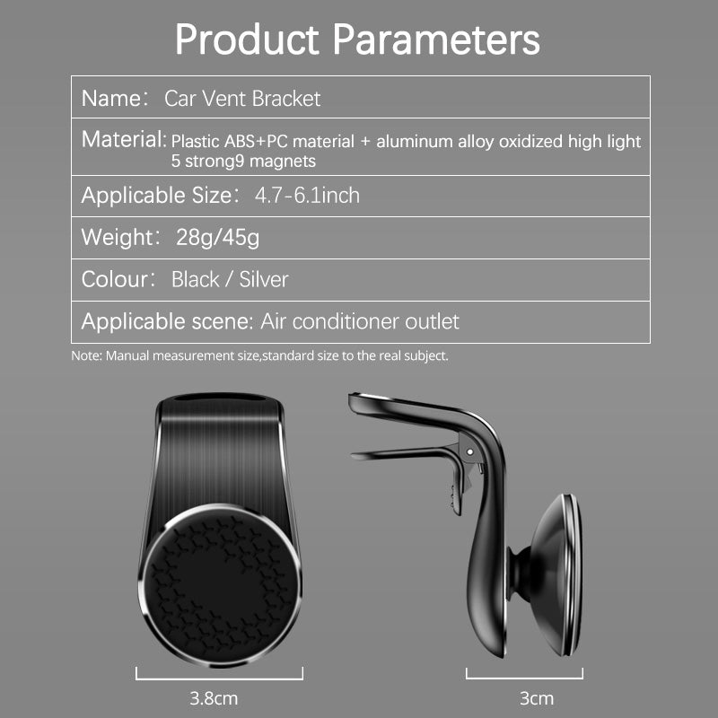 Magnetic Car Air Vent Phone Mount, 360° Rotation (photo 2)