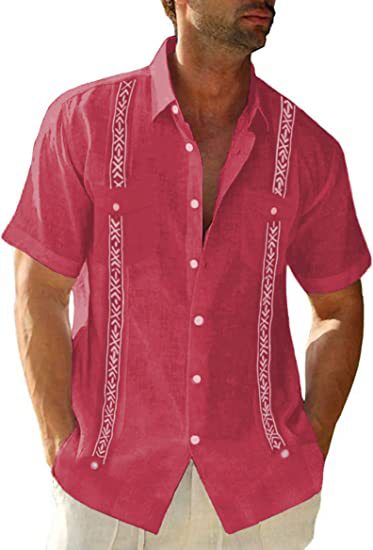 Men's Short-Sleeve Guayabera Shirt (photo 2)