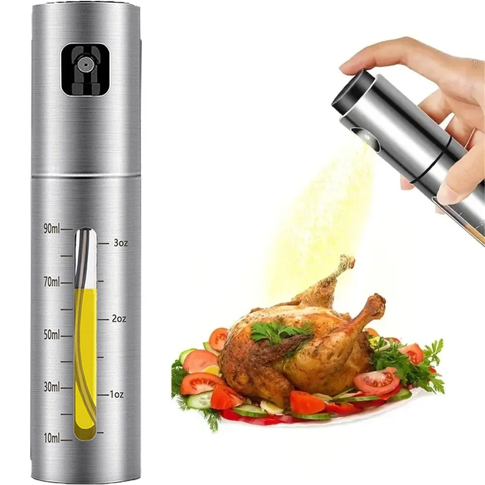 Press-Spray Oil Bottle for Kitchen and Grilling, 100 ml