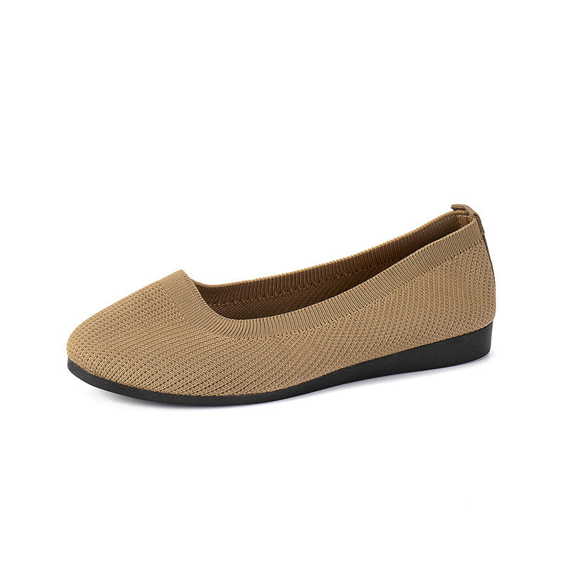 Women's Round-Toe Knit Mesh Slip-On Flats (photo 8)