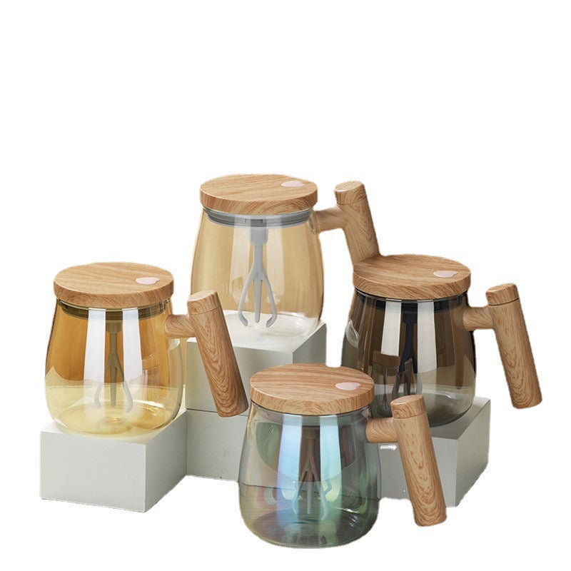 Self-Stirring Glass Coffee Mug, 400 ml (photo 10)