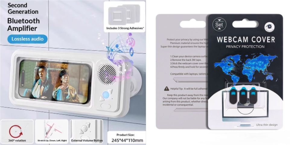 Shower Phone Holder Box with Bluetooth Speaker (photo 10)