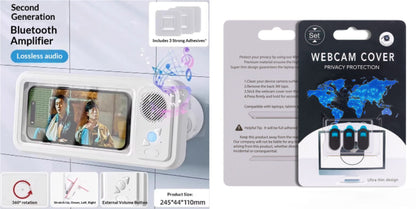 Shower Phone Holder Box with Bluetooth Speaker (photo 10)