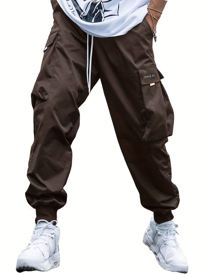 Men's Multi-Pocket Cargo Drawstring Pants (photo 15)