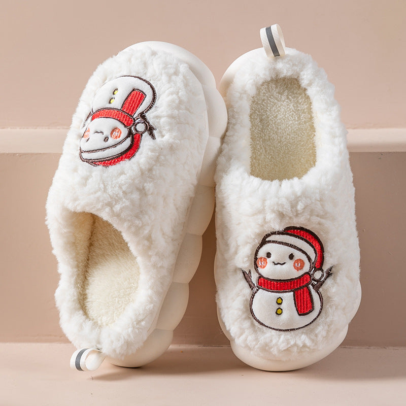 Snowman Plush House Slippers (photo 10)