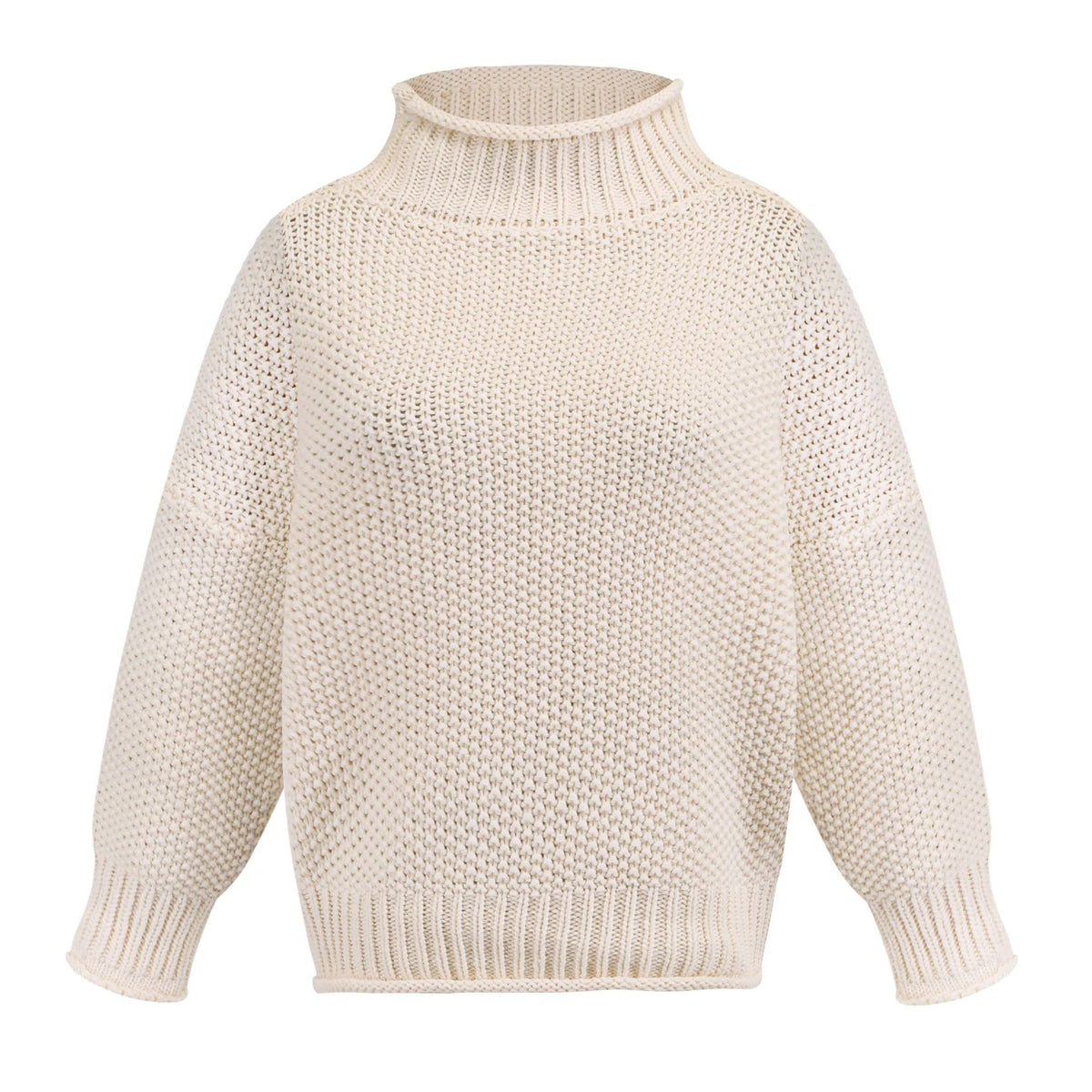 Women's Solid Turtleneck Knit Pullover (photo 2)
