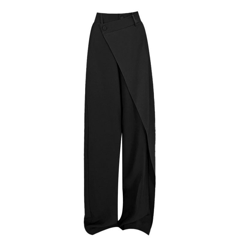 Women's High-Waist Irregular Wide-Leg Pants (photo 7)