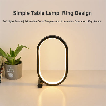 Oval Ring LED Table Lamp, USB, Touch, Button or Remote Control (photo 6)