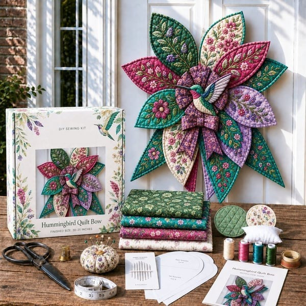 Quilted Patchwork Fabric Craft Piece, Holiday and Animal Designs (photo 13)