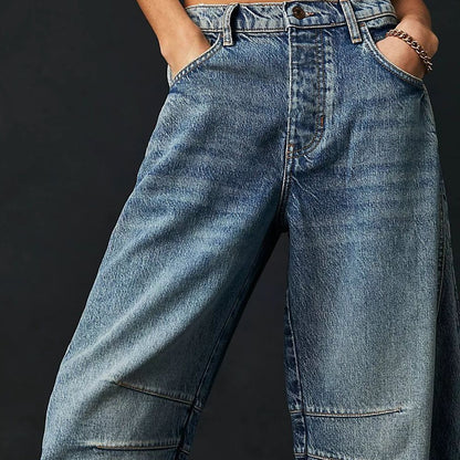 Women's Mid-Rise Wide-Leg Barrel Jeans (photo 5)