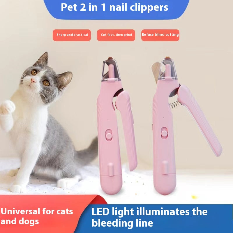 2-in-1 Pet Nail Clipper and Grinder with LED Light (photo 6)