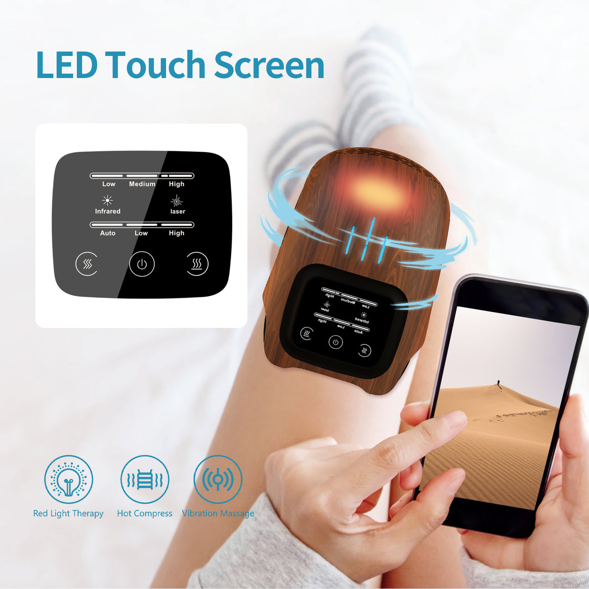 Rechargeable Heated Knee Massager with Vibration (photo 13)