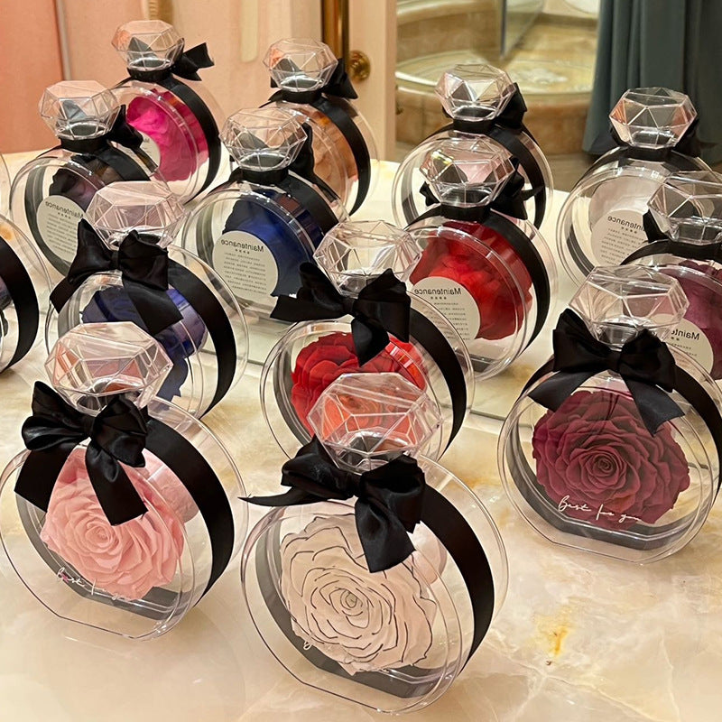 Dried Flower Bouquet in Clear Bottle (photo 3)